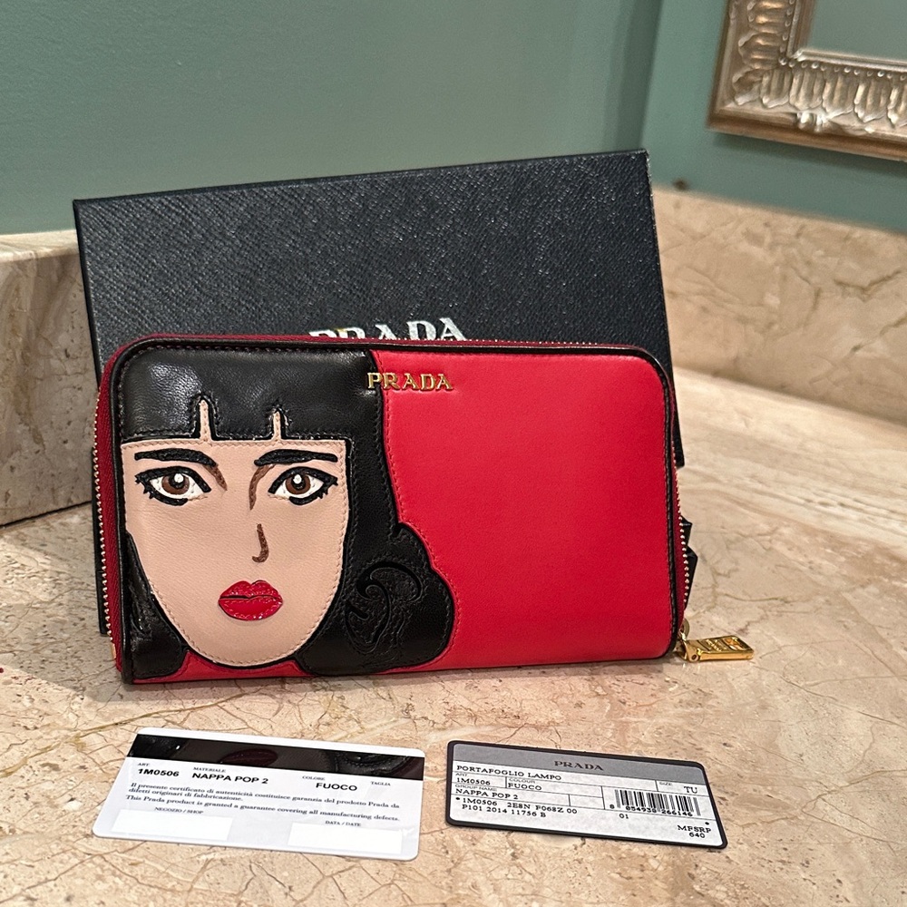 Prada “POP ART” Women's Wallet NAPPA POP 2 new with tags and box - Picture 9 of 12